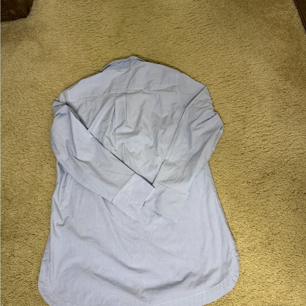 Banana Republic Light Blue Striped Boyfriend Tunic - Picture 3 of 3